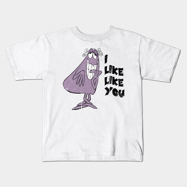 I "LIKE" like you Vintage Style - Distressed Kids T-Shirt by offsetvinylfilm